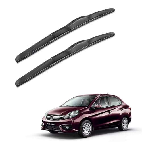 Image of Oshotto Frameless (O.E.M Type) Wiper Blades Compatible with Honda Amaze (2013-2017) (22 inch / 16 inch)