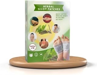Herbal Giloy Detox Foot Patches (10 Patches) | Body Detox Support, Stress Relief & Bloating Comfort | Natural Overnight Fo... Price In India