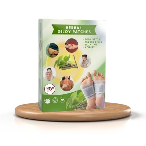 Herbal Giloy Detox Foot Patches (10 Patches) | Body Detox Support, Stress Relief & Bloating Comfort | Natural Overnight Fo... - Review, Price and Buying Guide