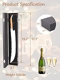 LUVCOSY Champagne Saber with Gift Box, Laguiole Style Champagne Sword with Olive Wood Handle, Stainless Steel Blade Sabrage Sword, Wine Bottle Opener for Christmas Wedding (13.7'')