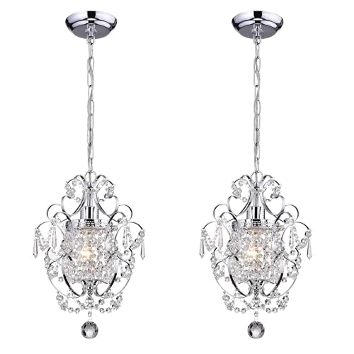 Edvivi Amorette Mini Chandelier Chrome Crystal Chandeliers, 1 Light Modern