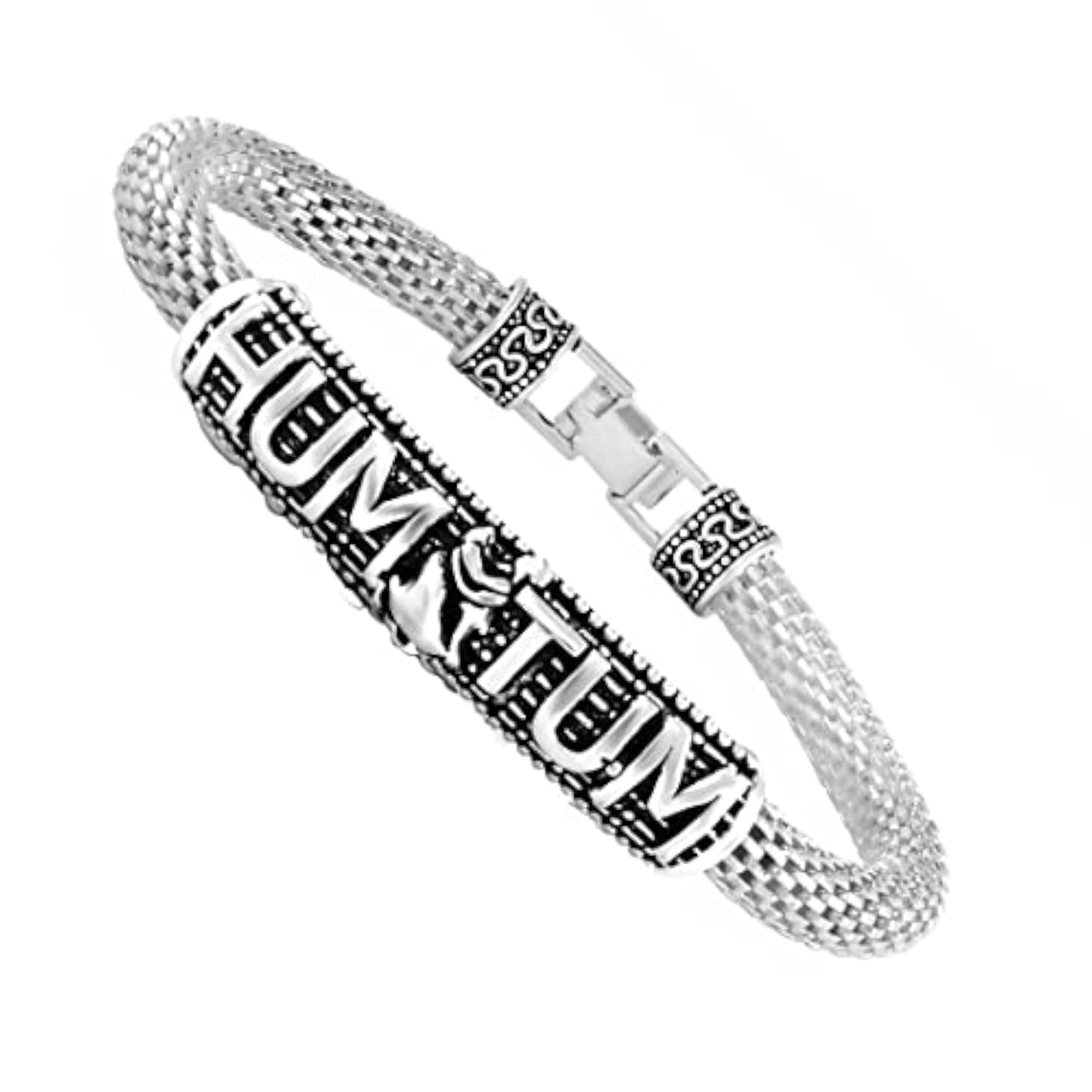 Antique Vintage Ethnic Silver Plated Kada Bracelet, Unisex
