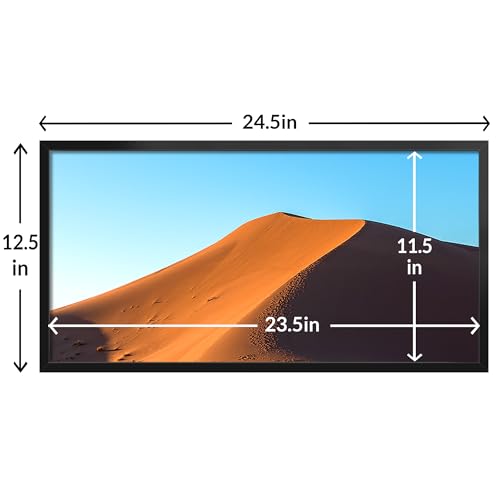 Image of LaVie Home 12x24 Picture Frame for Wall Display, 12x24 Black Picture Frame with HD Plexiglas, 12 x 24 Photo Frame 1 Pack, Display Frame for Vertical or Horizontal, Classic Collection