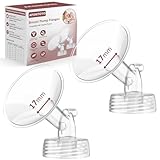 17mmフランジ Spectra S2 S1 9 Plus Synergy Gold 搾乳器と互換性があり、オリジナルのスペクトル交換用ポンプ部品ではありません、伸縮性のある乳首用広口フランジアクセサリー 逆流プロテクター付き