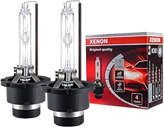 D2S Xenon Headlight Bulbs HID 4300K High Low Beam Replacement Bulb Conversion Kit 35W White X-Treme Light, Pack of 2