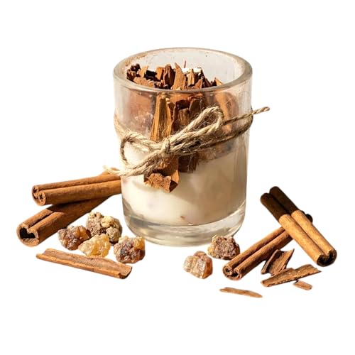 Bougie protection Cannelle Myrrhe idée cadeau originale fait main pour rituel spirituel