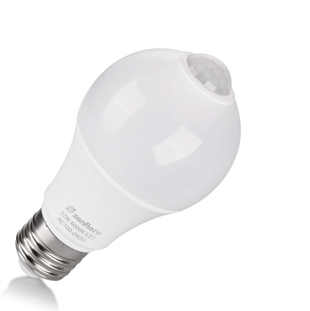 Buy PIR Motion Sensor Light Bulb, Zanflare Led Bulb Light 12W E27 Base