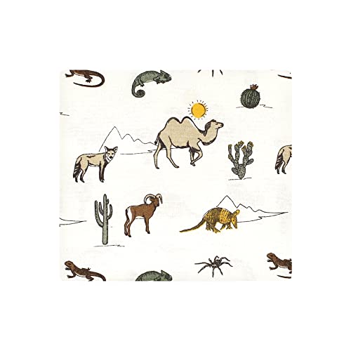 Image of Hudson Baby Unisex Baby Cotton Flannel Receiving Blankets Bundle, Desert Animals, One Size