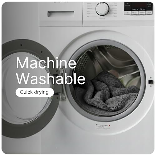 Saral Home - Good Morning Mat, Soft, Anti-Skid, Washable, Water Absorbent, Quick Drying, All time usable Bathmat/Doormat/Runner. Slip-Resistant Backing for Everyday Safety 2PC,(DK.Grey. 40X60 CM)