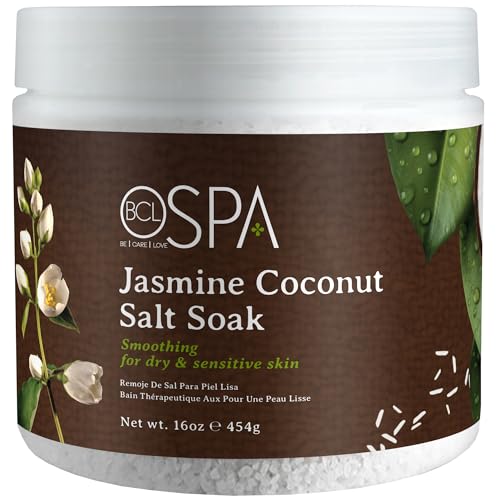BCL SPA Dead Sea Salt Soak - Bath Salt with Organic Lemongrass + Green Tea, Shae Butter, Arnica, Aloe Vera Juice, Chamomile, Argan Oil & Jojoba Oil - Skin Exfoliator - Home/Professional Use 16 fl oz