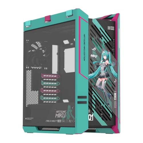 ASUS ROG Strix Helios II Hatsune Miku Edition Boîtier PC de Jeu, avec Deux Panneaux latéraux en...