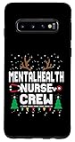 Galaxy S10 Retro Christmas Nurse Merry Mental Health Nurse Nursing Xmas Case