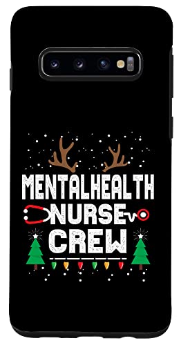 Galaxy S10 Retro Christmas Nurse Merry Mental Health Nurse Nursing Xmas Case