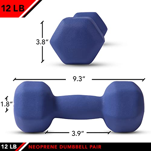 Jfit Neoprene Dumbbell Pairs, 12 Lb #TOP1