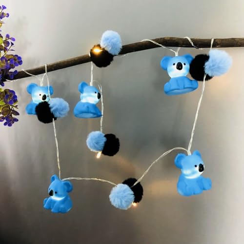 Guirlande lumineuse koala avec minuterie automatique pour décoration