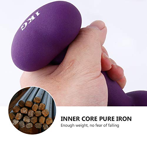 ABOOFAN 2 unidades de equipamento profissional de fitness doméstico com halteres em formato de coraç