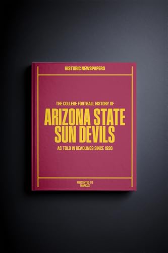 Signature gifts Arizona State College Football Personalized Newspaper History Book, A3 Large Deluxe Hardcover - Arizona College Football Fan - Alumni Students Keepsake Gift (Sun Devils)