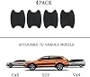 Protectores de película para puerta de auto Blilo 4 piezas de fibra de carbono, negro | Capa protectora sin marcas, barrera que cubre la pintura, compatible con la mayoría de autos, SUV y camionetas, accesorios exteriores para auto 6