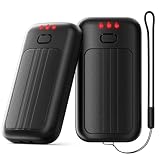 Hand Warmers, 2 Pack 6000mAh Rechargeable Hand Warmer, Pocket Heating Electric Hot Hands Handwarmers, Camping Hunting Gear, Gifts for Women, Men, Christmas, Golf, Portable Outdoor Heater (Black)