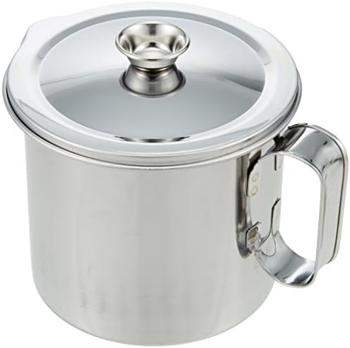 Hitsubishi Metal Oil Pot, 0.3 gal (1.2 L), Double Netting Type, 18-0 Stainless Steel, Made in Japan image 5