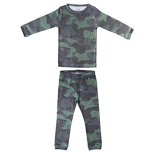 Copper Pearl Two Piece Long Sleeve Toddler Pajamas PJ Sets for Boys and Girls - Adorable Pattern Pajamas, Breathable Fabric to Keep Cool While Sleeping, Sizes 12 Months to 5T - Hunter
