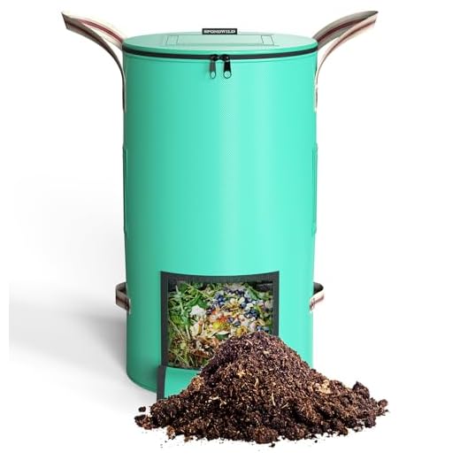 SPONDWILD Compost Bin Outdoor - 32 Gallon Breathable Thickened Reusable Garden Yard Waste Bags, Composting Bin for Outside Garden with Faster Composting & Odor Reduction