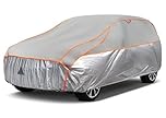 Telo Copriauto Antigrandine, Kayme Copertura per Auto Impermeabile Anti UV Antipolvere Anti Vento, Telo Copri Antigrandine Adatto per Auto a SUV (da 460 a 490cm) YL– Grigio