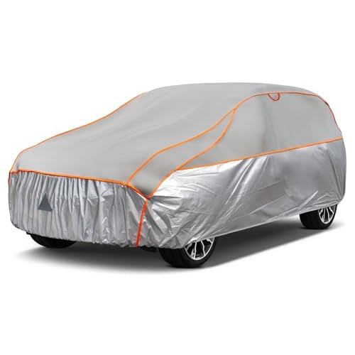 Kayme Hail Protector Car Cover，Anti Hail Thickened Multi-Layered EVA Car Cover Waterproof Sun UV Rain Snow All Weather, Outdoor Hail Protection Cover, Fit SUV Jeep-Length (192 to 201 Inch).G
