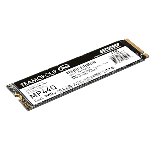 Image of TEAMGROUP MP44Q 4TB SLC Cache Gen 4x4 M.2 2280 PCIe 4.0 w /NVMe Laptop Desktop NUC NAS SSD Read /Write Speed up to 7000 /5900MB /s TM8FFD004T0C101
