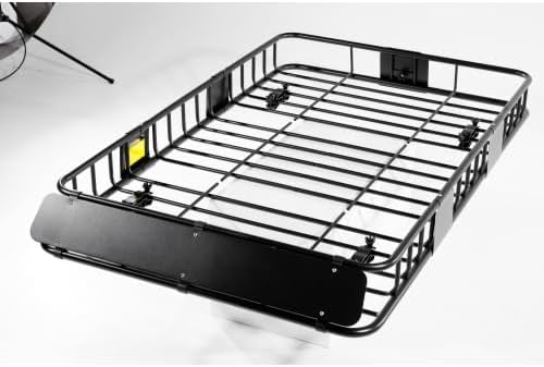 Roof Rack Basket Rooftop Steel Roof Rack,Cargo Carrier with 250 Lbs Capacity,Extension Black Car Top Luggage Holder 64"x 39" Universal for SUV/Wagon/Seden