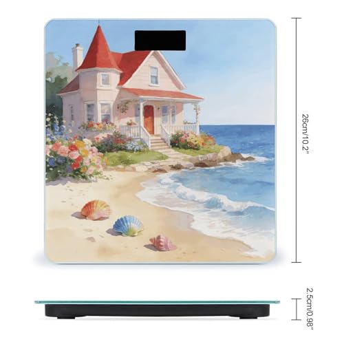 Báscula digital de baño con pantalla LED clara y vidrio templado miniatura 2