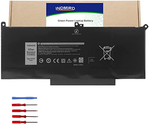 Indmird F3YGT Battery Compatible with Dell Latitude 12 13 14 E7280 E7480 7480 7490 7380 7390 DM3WC Series Laptop Replacement for Original DM3WC 0DM3WC 2X39G 7.6V 60Wh 4CELL