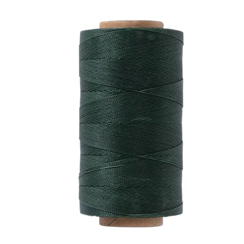Hilo de poliéster encerado rígido 0.55mm x 400m color verde oscuro miniatura 1