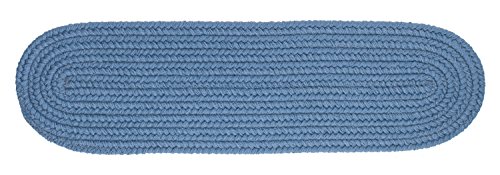 Tapete Escalera Trenzado Rhody Rug 8" x 28" Azul Marina