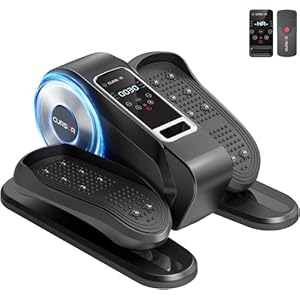 CURSOR FITNESS Under Desk Elliptical Machine, Cross Trainers with 12 Level Speeds, Pedal Exerciser with Manual & Auto Mode for Home Office