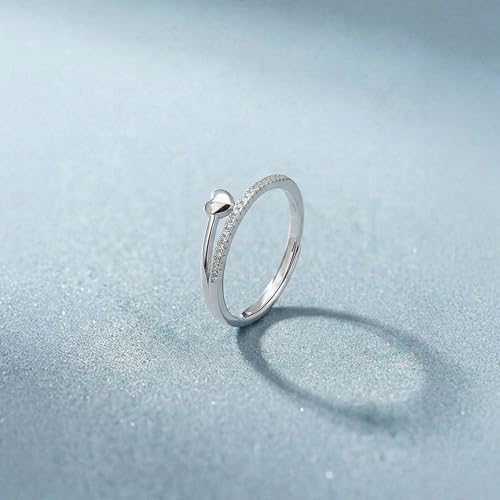 Image of PALMONAS Mini Heart Regal Glow 925 Sterling Silver Ring | Gifts For Girlfriend | Gift For Women & Girls