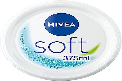 NIVEA Crema hidratante suave multiuso (1 x 375 ml), crema corporal de hidratación intensiva, cuidado corporal con aceite de jojoba y vitamina E