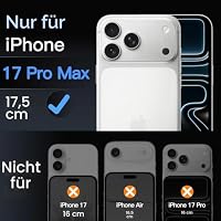 JETech Entspiegelte 9H+ Schutzfolie für iPhone 17 Pro Max, 2 Stück – Ansicht 2