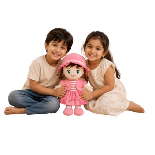 Image of Winky Doll Soft Toy for Girls Boys Kids,Pink,Rag Dolls,Cute Plush Stuffed Baby Teddy Gift Birthday, 60cm