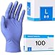 Einweghandschuhe 100 Stück | L | Nitrilhandschuhe Blau | Puderfreie, latexfreie Einmalhandschuhe | Reißfest & feinfühlig | EN 455 & EN 374 | Gr. XS, S, M, L, XL