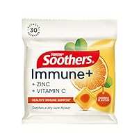 SOOTHERS Immune+ Sore Throat Lozenges 30 Pack, 120g