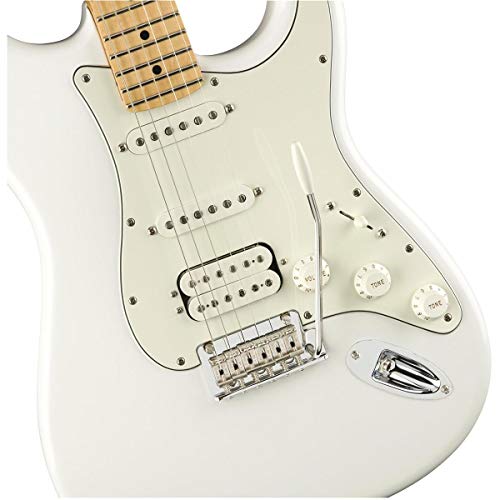 Image of Fender Electric Guitar Mexican Player Series Stratocaster HSS Maple PWT 0144522515 White