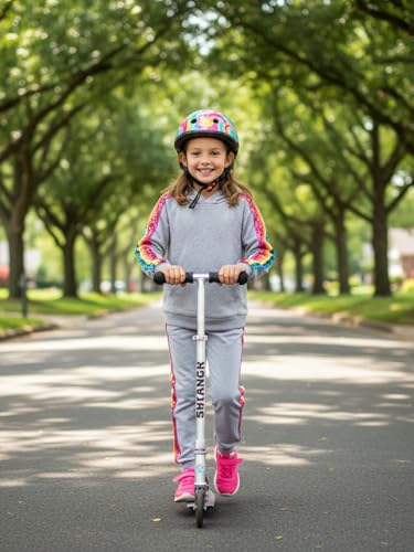 Image of WELAKEN Girls 2 Piece Outfit Rainbow Sequin Striped Sweatshirt & Sweatpants Clothing Set