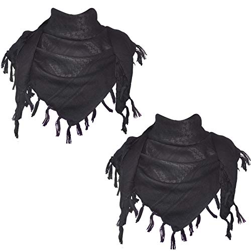 Image of Explore Land Cotton Shemagh Keffiyeh Tactical Desert Scarf Neck Head Wrap with Tassel for Men Women