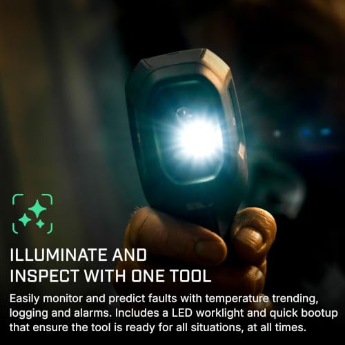Image of Flir TG165-X Thermal Imaging Camera with Bullseye Laser, Spot IR | 80x60 IR, -25 to 300C, spot thermometer, MSX, IP54, building /HVAC /electrical, strap, pouch