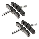 Kartell ® Fahrrad Cantilever-Bremsbeläge 2 Paar (4 Stück), 70 mm für Alufelgen, schwarz