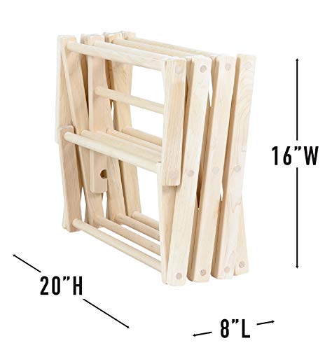 Pennsylvania Woodworks Clothes Drying Rack: Solid Maple Hard Wood Laundry Rack For Baby Clothes, Hand Towels, Delicates & More, Durable Small Folding Drying Rack, Made In Usa, No Assembly Needed #TOP5