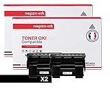  NOPAN-INK - Toner x2-9004079 (Noir x2) - Compatible pour OKI B6300 OKI B6300dn OKI B6300n OKI B6300Nmx OKI B6300 OKI B6300dn OKI B