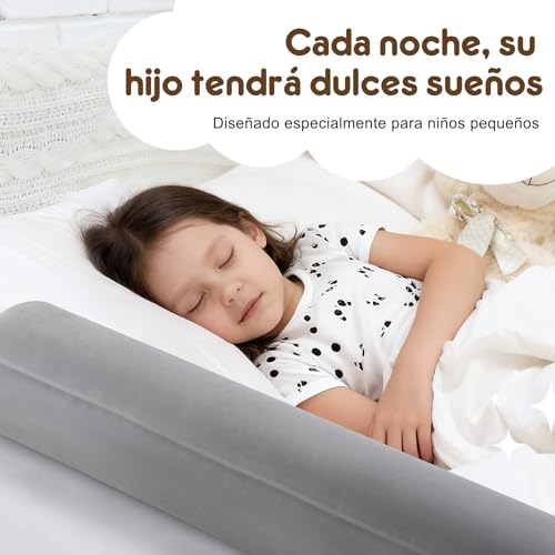 Miniatura 6 de Evinyep Barandilla De Cama Inflable Para Niños Pequeños, Portátil Y Plegable Para Barrera Seguridad Niños Cama, Barandilla De Seguridad Antideslizante, Para Cama Individual Doble Size