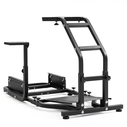 Dardoo Racing Simulator Cockpit Gaming Frame Fits for Logitech/Thrustmaster/Fanatec G27 G29 G920 G923 T300,Adjustable Driving Steering Wheel Stand,Not Included Wheel, Pedal and Seat